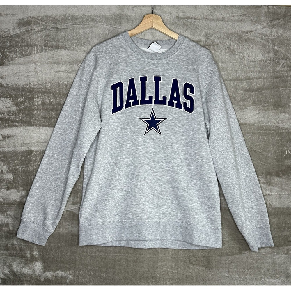 NFL‎ Dallas Cowboys Gray Crewneck Sweatshirt Size Medium NWT